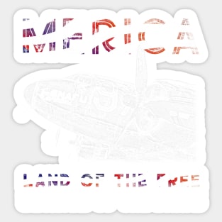 Merica Land of the Free Because of the Brave Sticker